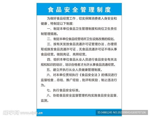 食品安全管理制度设计图